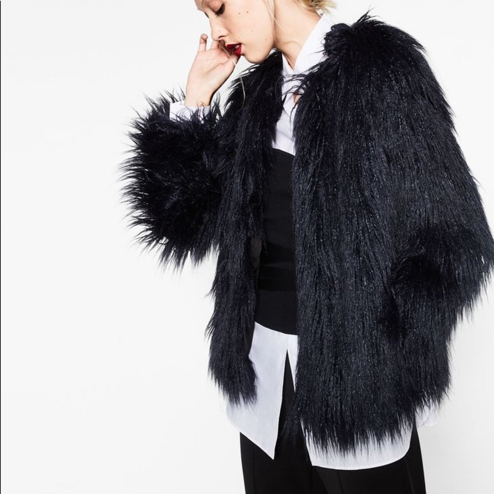 Zara faux fur jacket